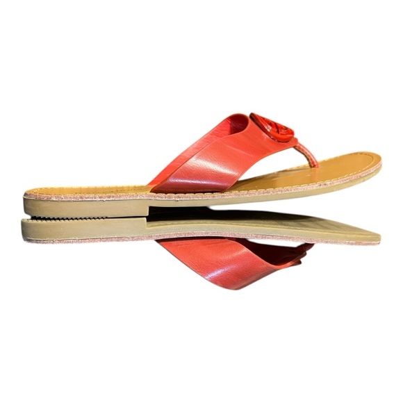 Pierre Dumas Red Leather Thong Tami-2 Sandals Size 7M - Picture 2 of 9